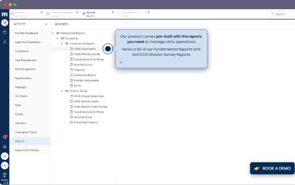 Medicat One Counseling Reports